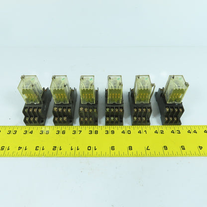Omron MY4N-D2 General Purpose 24V DC Relay W/ Base Lot Of 6