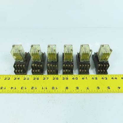 Omron MY4N-D2 General Purpose 24V DC Relay W/ Base Lot Of 6
