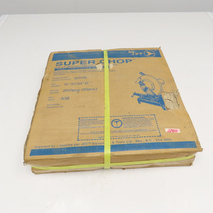Jet 501149 Super Chop 16" x 7/64" x 1" Abrasive Cut Off Wheel A36 Lot Of 20