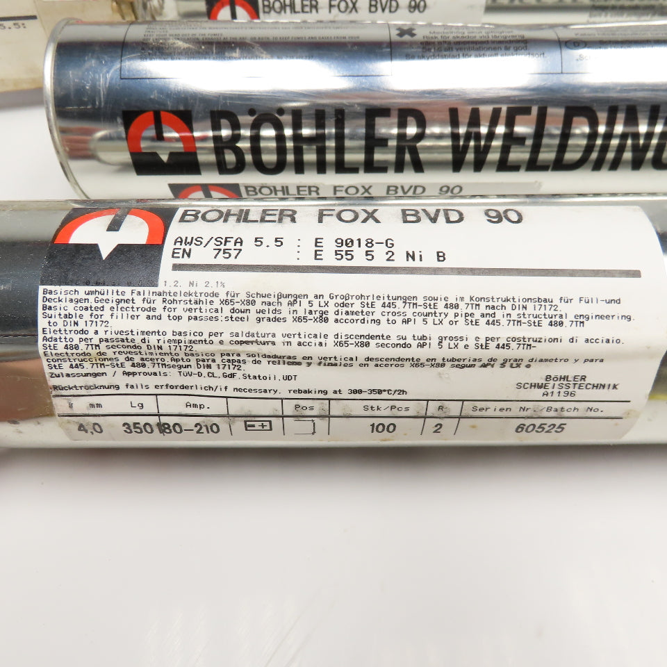 Bohler AWS/SFA 5.5 4.0mm x 350mm Welding Electrode 180-210 Amp 300 Sticks