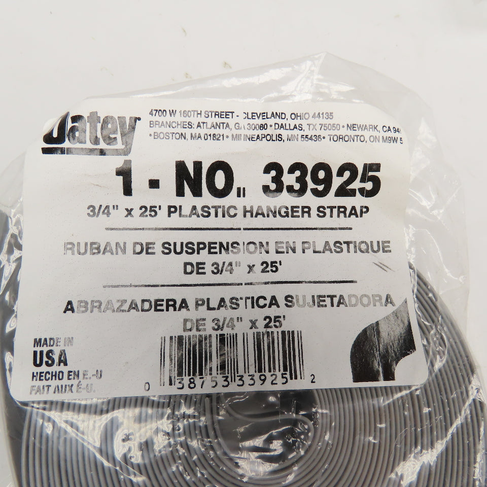 Oatey 33925 3/4" x 25' Plastic Pipe Hanger Strap Lot Of 3