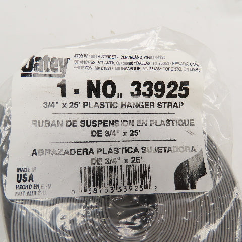 Oatey 33925 3/4" x 25' Plastic Pipe Hanger Strap Lot Of 3