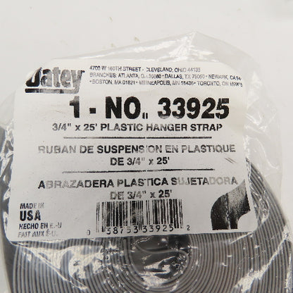 Oatey 33925 3/4" x 25' Plastic Pipe Hanger Strap Lot Of 3