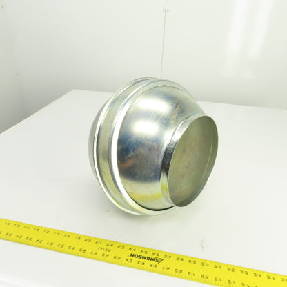 8" x 8" Galvanized Steel Duct Work Swivel Ball Joint 9-3/4" OAL