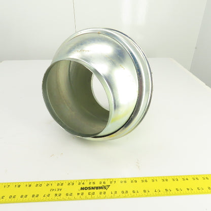 8" x 8" Galvanized Steel Duct Work Swivel Ball Joint 9-3/4" OAL