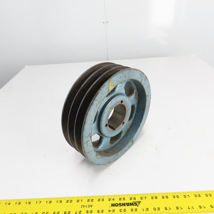 Browning 3TC102 Cast Iron 3 Groove V-Belt Pulley Split Taper 10.6"OD 2-3/4" Bore