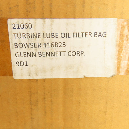 Bennett 21060 27" x 19" Turbine Lube Oil Filter Bag (Bowser 16B23) Lot Of 13