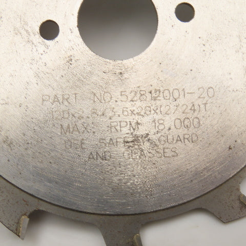 FS Tool 52812001-20 Table Saw Scoring Blade 120x2.8/3.6x20 Carbide 12T