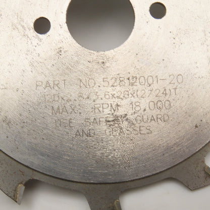 FS Tool 52812001-20 Table Saw Scoring Blade 120x2.8/3.6x20 Carbide 12T