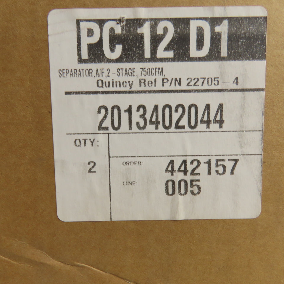 Quincy 2013402044 Replacement Separator Element A/F 2-Stage 750Cfm QSI-750/1000