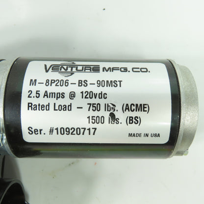 Venture M-8P206-BS-90MS Actuator Slide-Out Motor 120VDC 2.5A