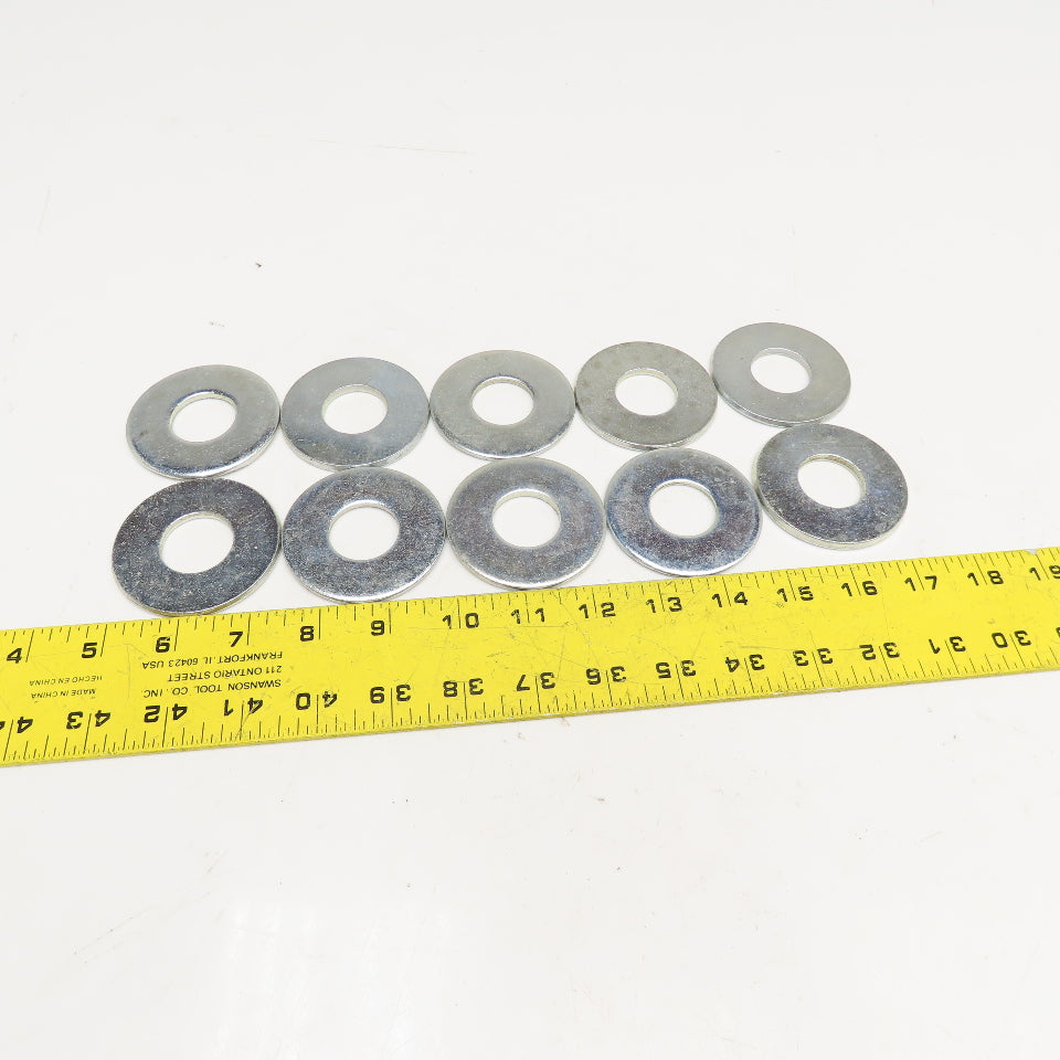 1" x 2-1/2" Flat Washer Zinc Lot Of 10