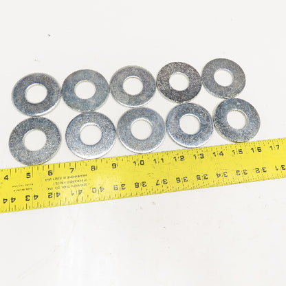 1" x 2-1/2" Flat Washer Zinc Lot Of 10