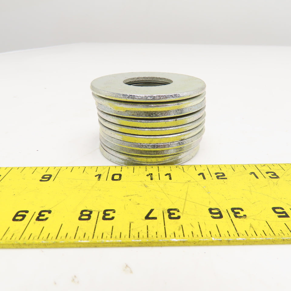 1" x 2-1/2" Flat Washer Zinc Lot Of 10