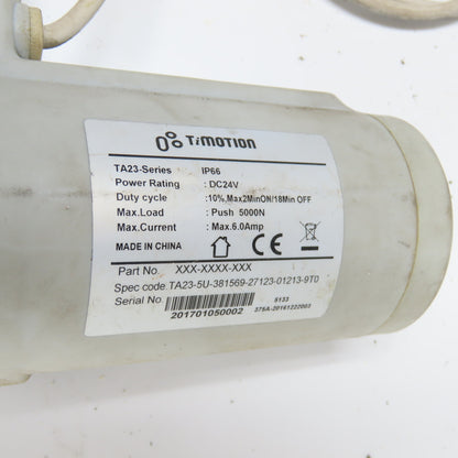 TiMotion TA23 Series Medical Lift Linear Actuator 24VDC 5000Nm Push 30" OAL