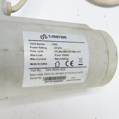 TiMotion TA23 Series Medical Lift Linear Actuator 24VDC 5000Nm Push 30" OAL