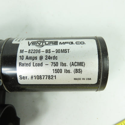 Venture M-82206-BS-90MST Actuator Motor 10A 24VDC 1500Lbs BS Load