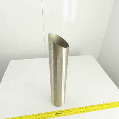 5" OD x 25-1/2" Stainless Steel Exhaust Top Stack Pipe Miter Cut