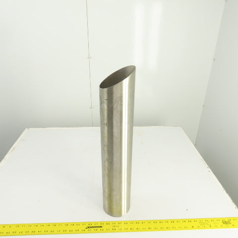 5" OD x 25-1/2" Stainless Steel Exhaust Top Stack Pipe Miter Cut