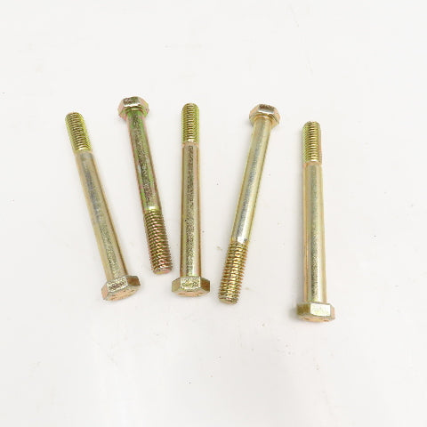1/2-13 x 5" Hex Cap Screw Grade 8 Yellow Zinc Lot Of 5