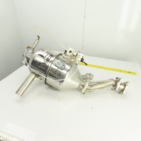 Motan Stainless Steel Pneumatic Dry Bulk Material Loader Hopper Feeder 0.5 CU FT