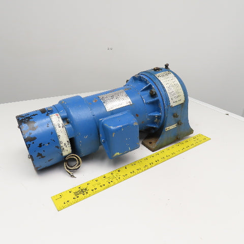 Foote Jones 720-5D71688S 14:1 Ratio 230/460V 3Ph 1-1/2Hp Gear Motor W/ Brake