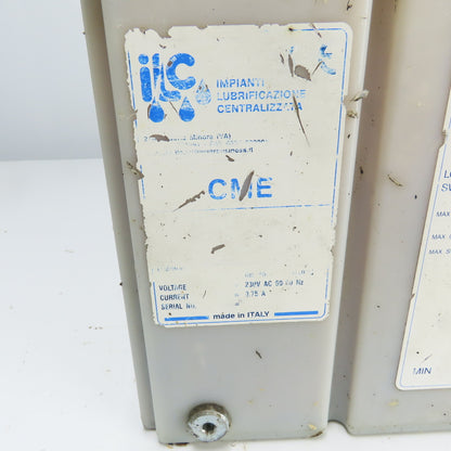 ILC CME Lubrication Pump Nylon Tank 6 Liter 115/230V 0.75A 50/60Hz