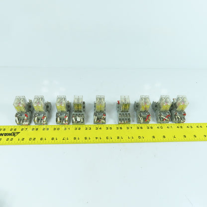Magbecraft LR41893-8M 3A 1/10HP 120VAC Relay W/ Square D Base NR45 Lot Of 9