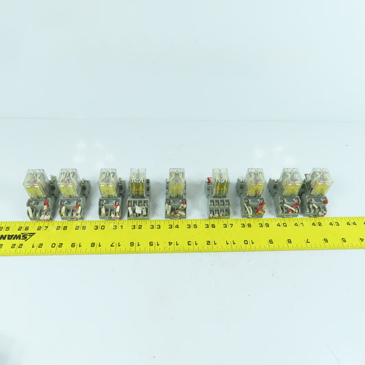 Magbecraft LR41893-8M 3A 1/10HP 120VAC Relay W/ Square D Base NR45 Lot Of 9