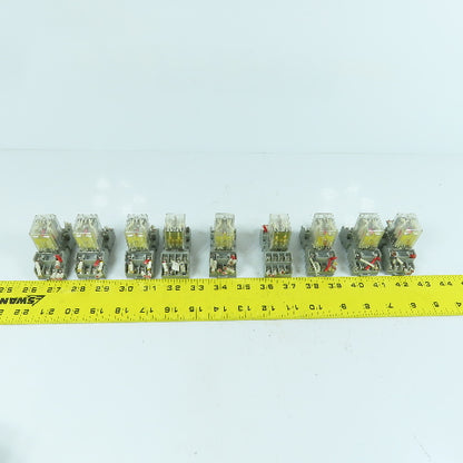 Magbecraft LR41893-8M 3A 1/10HP 120VAC Relay W/ Square D Base NR45 Lot Of 9