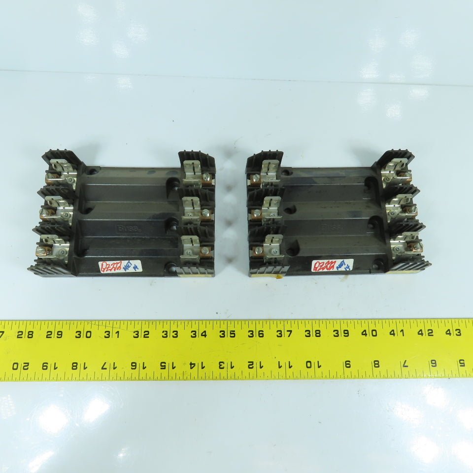Buss R60030-3COR 3-Pole 30A 600V Fuse Holder Lot Of 2