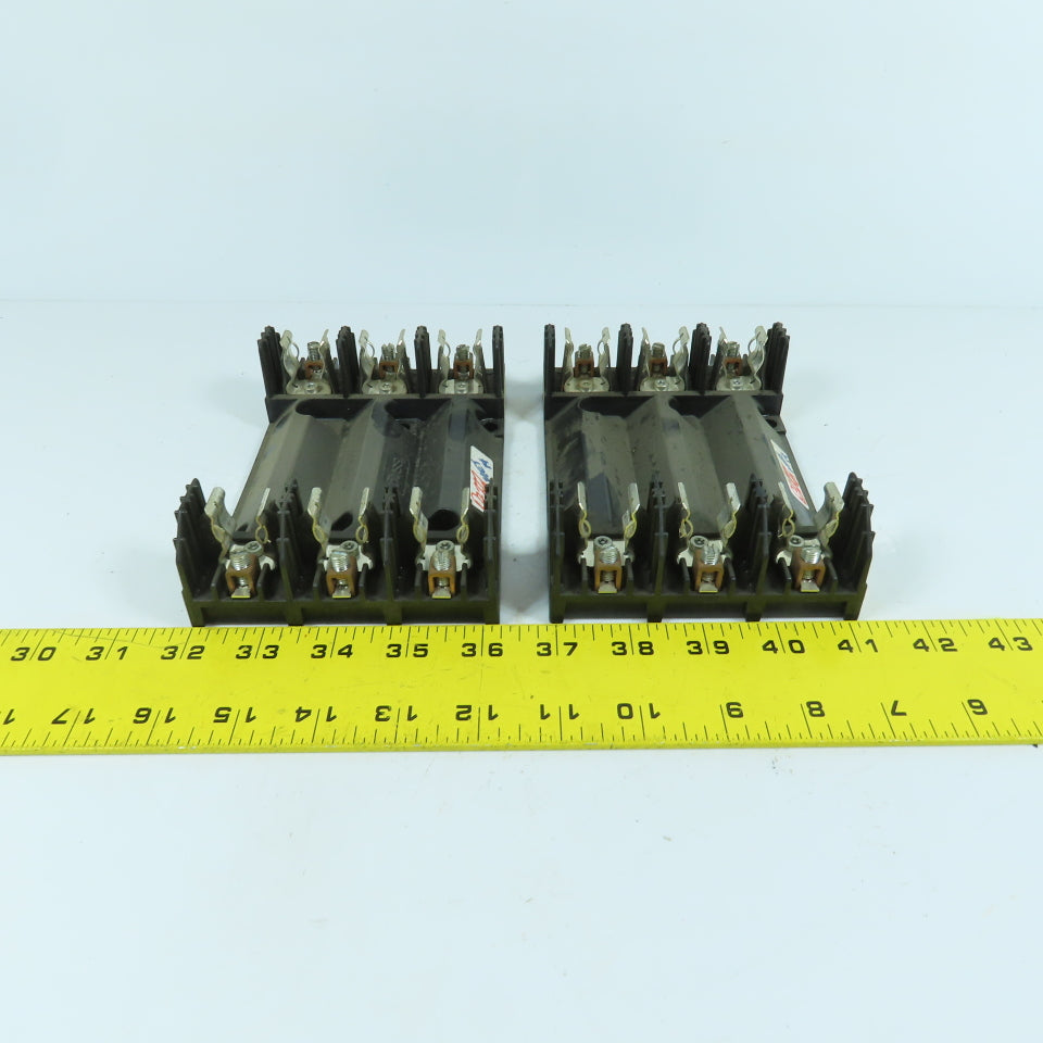 Buss R60030-3COR 3-Pole 30A 600V Fuse Holder Lot Of 2