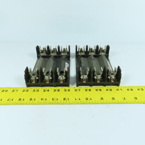 Buss R60030-3COR 3-Pole 30A 600V Fuse Holder Lot Of 2