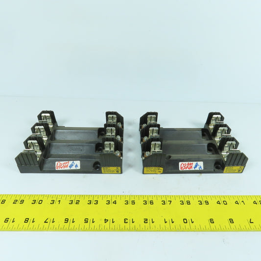 Buss R60030-3COR 3-Pole 30A 600V Fuse Holder Lot Of 2