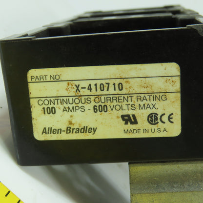 Allen Bradley X-410710 100A Fuse Block For Disconnect Switch 600VAC Lot Of 2