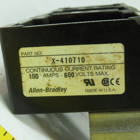 Allen Bradley X-410710 100A Fuse Block For Disconnect Switch 600VAC Lot Of 2