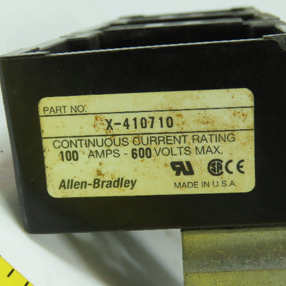 Allen Bradley X-410710 100A Fuse Block For Disconnect Switch 600VAC Lot Of 2