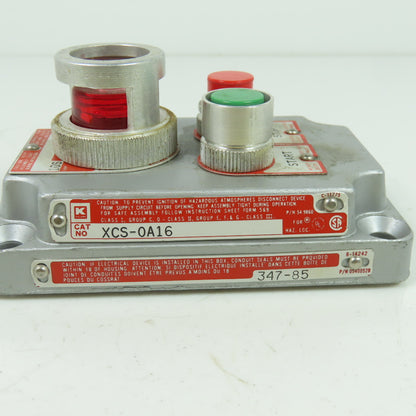 Killark XCS-0A16 347-85 Hazardous Location Control Station Cover 220VAC