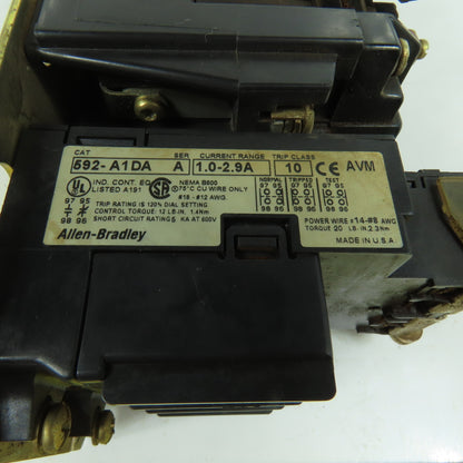 Allen Bradley 509-AOD-A1D Nema Size 0 Motor Starter 5HP 120V Coil W/592-A1DA