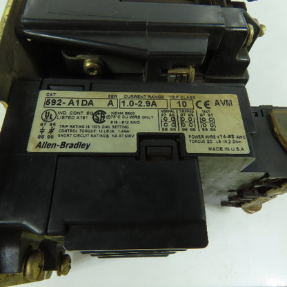 Allen Bradley 509-AOD-A1D Nema Size 0 Motor Starter 5HP 120V Coil W/592-A1DA