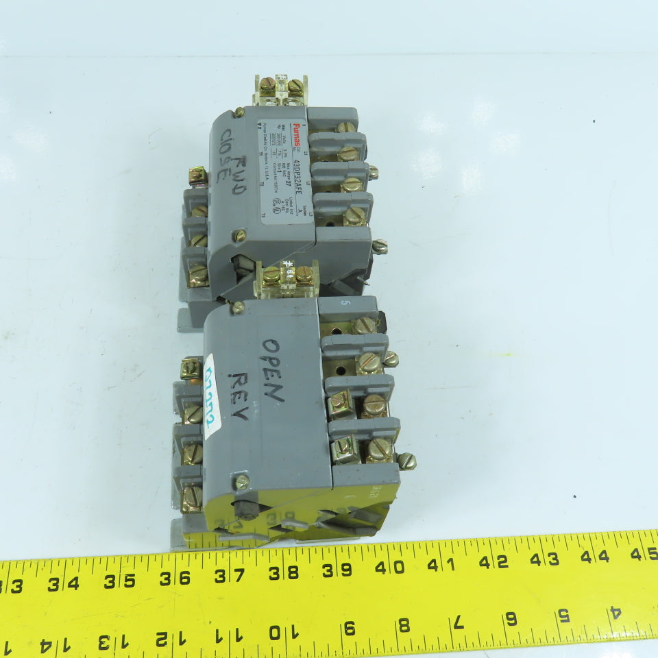 Furnas 43DP32AFE Size 1 Reversing Motor Starter 27A 10HP 120V Coil 600V Max