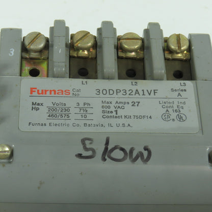 Furnas 30DP32A1VF Size 1 Reversing Motor Starter 27A 10HP 120V Coil W/ 48DC31AA3
