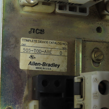 Allen Bradley 505-T0D-A1E Size 00 Reversing Motor Starter 120V Coil W/ Overload