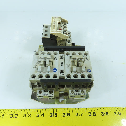 Allen Bradley 505-T0D-A1E Size 00 Reversing Motor Starter 120V Coil W/ Overload