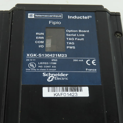 Telemecanique Schneider XGK-S130421M23 Inductel Fipio Read Write RF Station