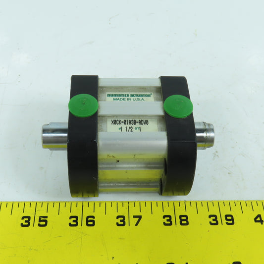 Numatics X0CK-01A3B-ADV0 Double Ended Pneumatic Cylinder 1-1/2" Bore 1" Stroke