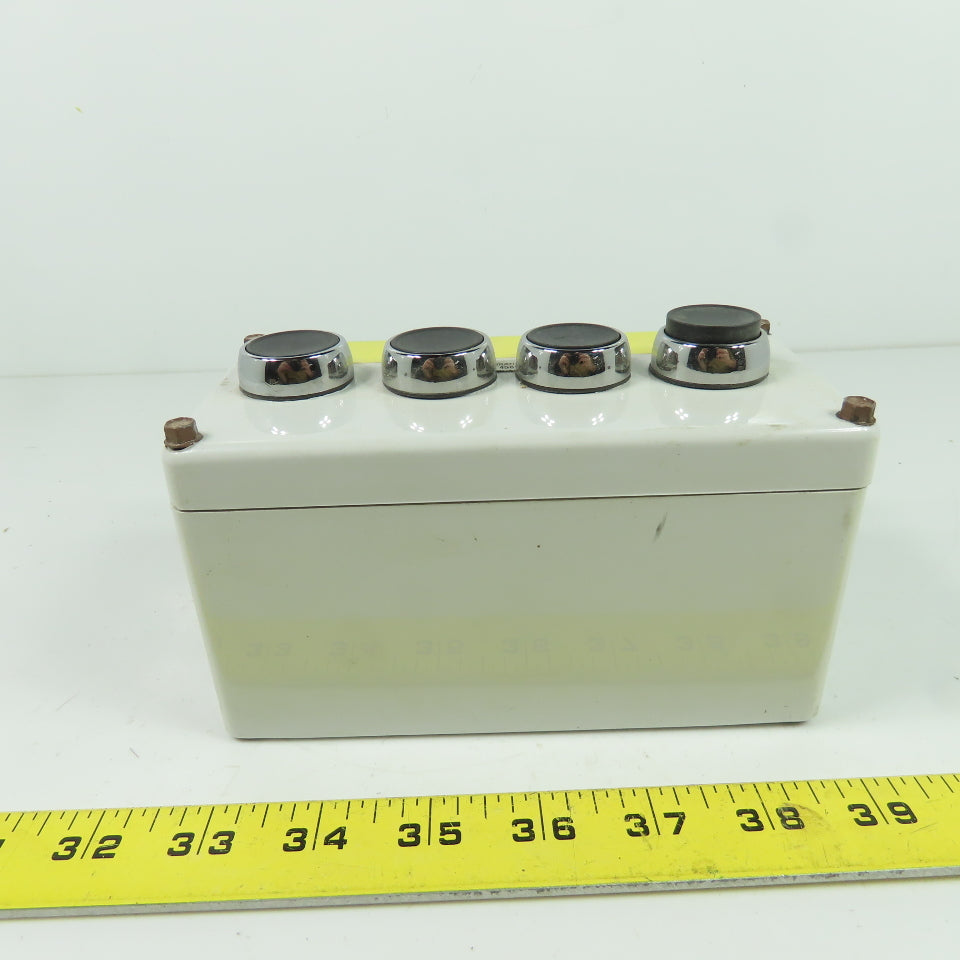 4-Button Push Button Control Station Box 6-1/4"x 3-1/4"