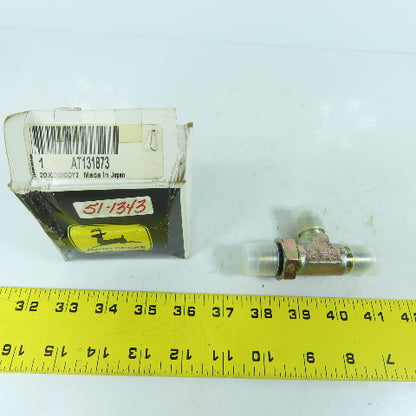 John Deere AT131873 4217343 Hydraulic Tee Fitting NEW