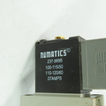 Aventics L23BA452O060T30 Solenoid Air Control Valve 120VAC 0.7A 145PSI 3/8" NPT