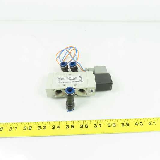 Aventics L23BA452O060T30 Solenoid Air Control Valve 120VAC 0.7A 145PSI 3/8" NPT
